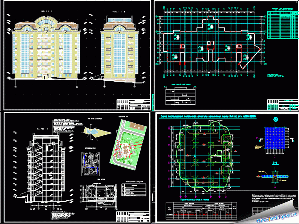 Жилые дома dwg