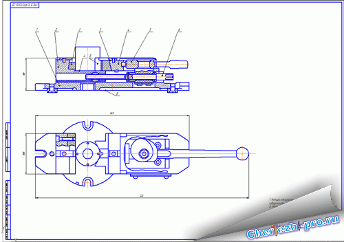 Тиски станочные чертеж