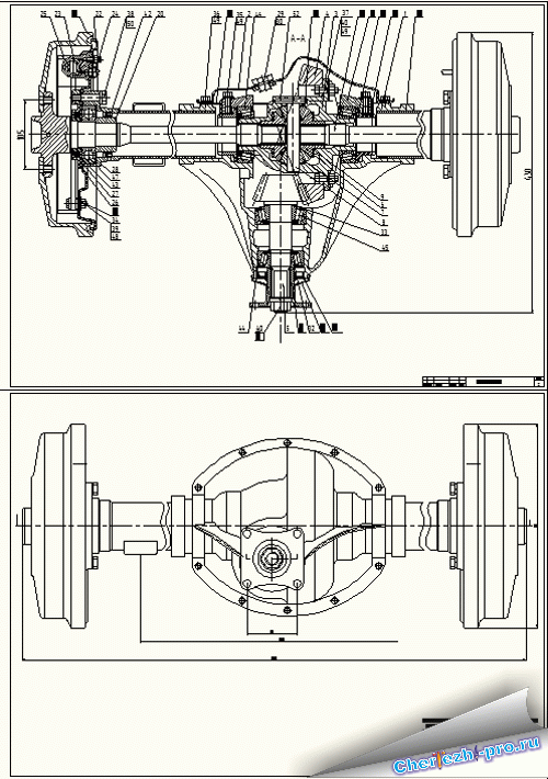 Схема задний мост газ 3110