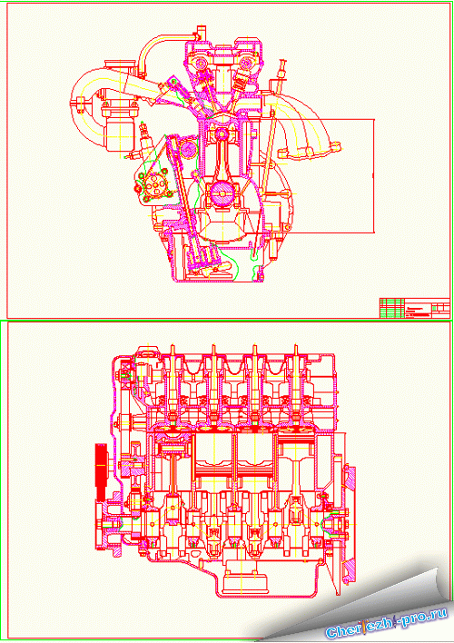 Чертеж змз 406