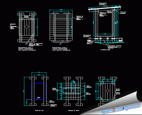 Чертеж дачного туалета dwg