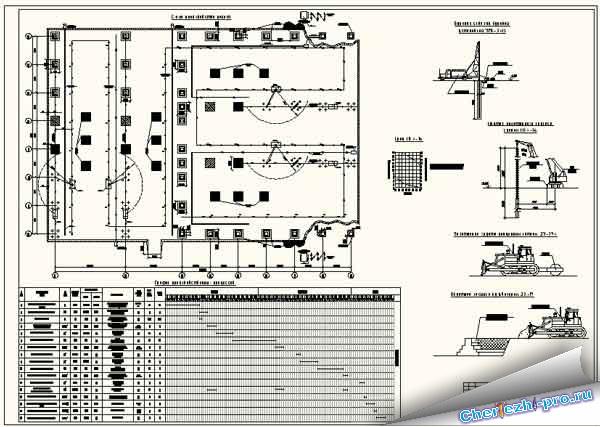 Чертеж Технология возведения монолитных фундаментов