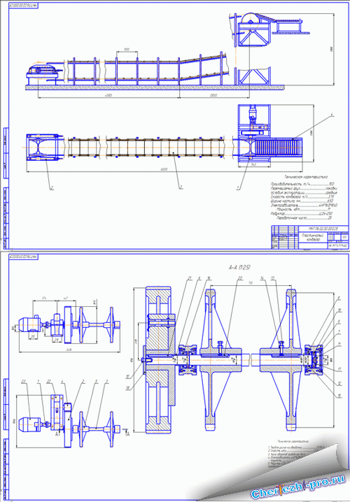 Цепной конвейер чертеж