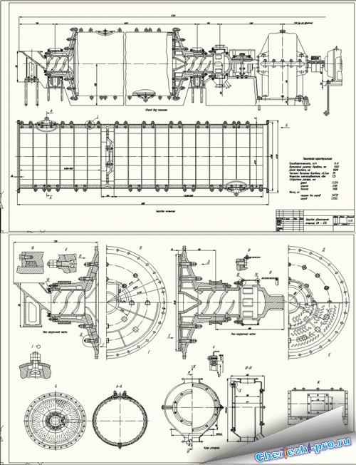 Трубная мельница чертеж
