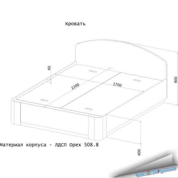 Чертежи кровати полуторки